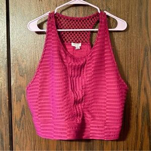 Nine West Fuchsia Mesh Bra Top